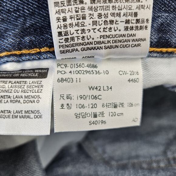 Levi's 569 Jeans Men's 40x29* Loose Straight Fit Dark Wash Denim‎ Rigid Cotton - Picture 5 of 11